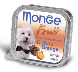 Монж Дог Фрут с Уткой и Апельсином  -  консервы для собак всех пород ― ЗооВетШоп