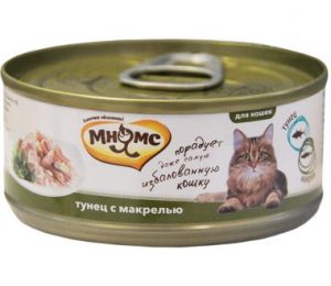 Мнямс консервы для кошек Тунец с макрелью в нежном желе ― ЗооВетШоп
