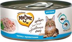 Мнямс консервы для кошек Тунец с креветками в нежном желе ― ЗооВетШоп