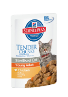 Hill's Science Plan Feline Sterilised Cat Young Adult Tender Chunks in Gravy - Chicken 