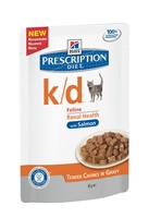 Hill's Prescription Diet k/d Feline Tender Chunks in Gravy with Salmon