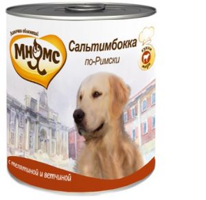 Мнямс консервы для средних и крупных собак Сальтимбокка по-Римски (телятина с ветчиной) ― ЗооВетШоп