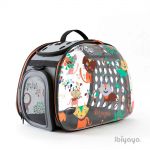 Складная сумка-переноска Ibiyaya (прозрачная дизайн Cats&Dogs)