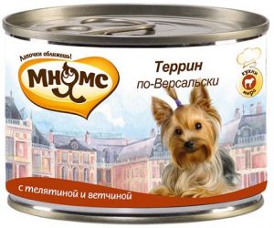 Мнямс консервы для мелких собак Террин по-Версальски (телятина с ветчиной) ― ЗооВетШоп