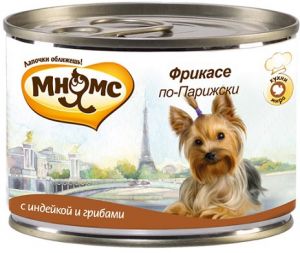 Мнямс консервы для мелких собак Фрикасе по-Парижски (индейка с пряностями) ― ЗооВетШоп